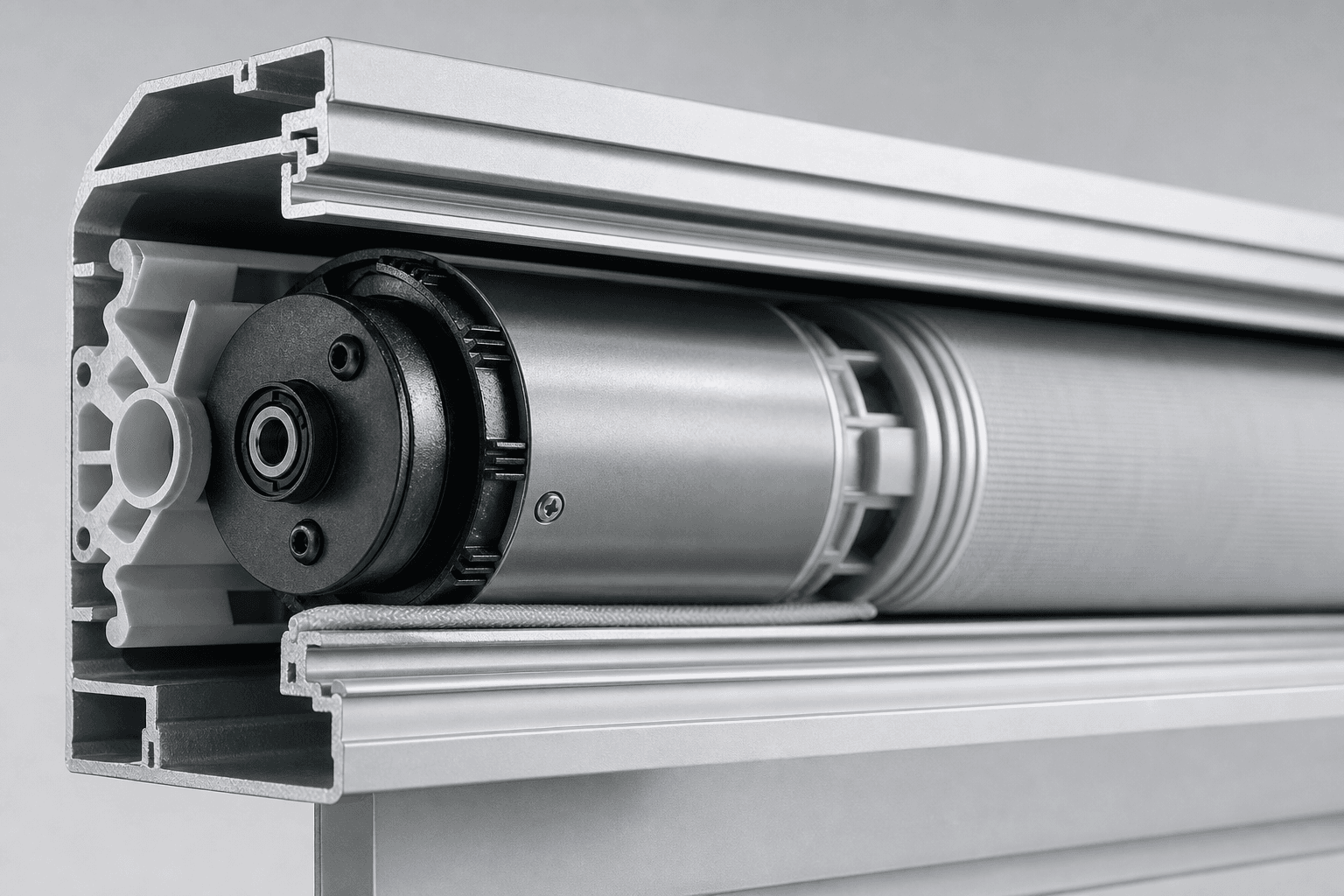 Tubular motor detail for motorized blinds