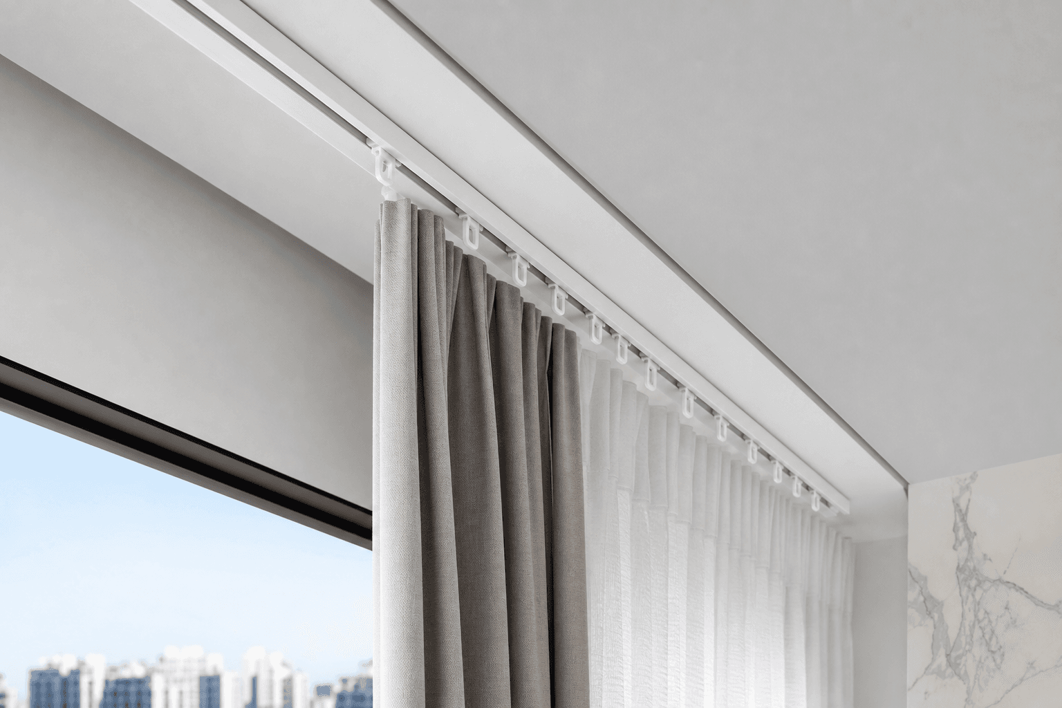 Curtain track detail