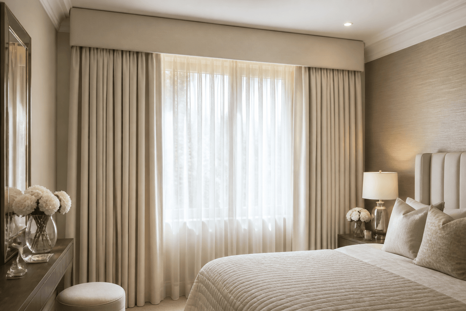 Window with pelmet