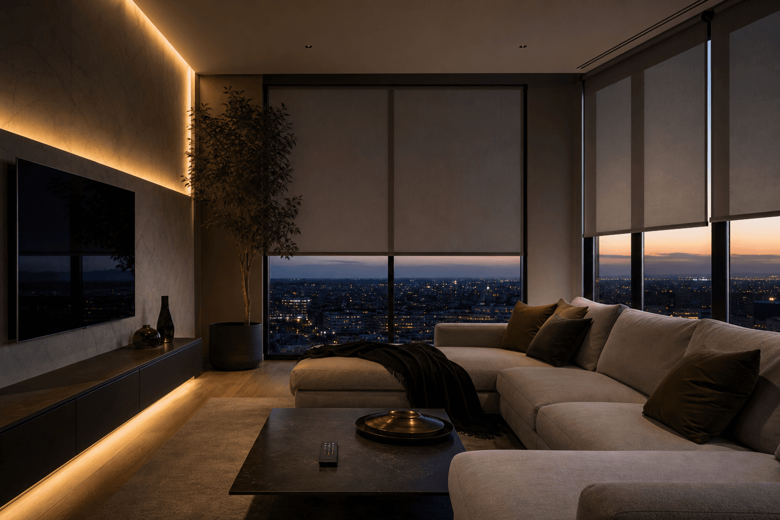 Smart motorized blind controls