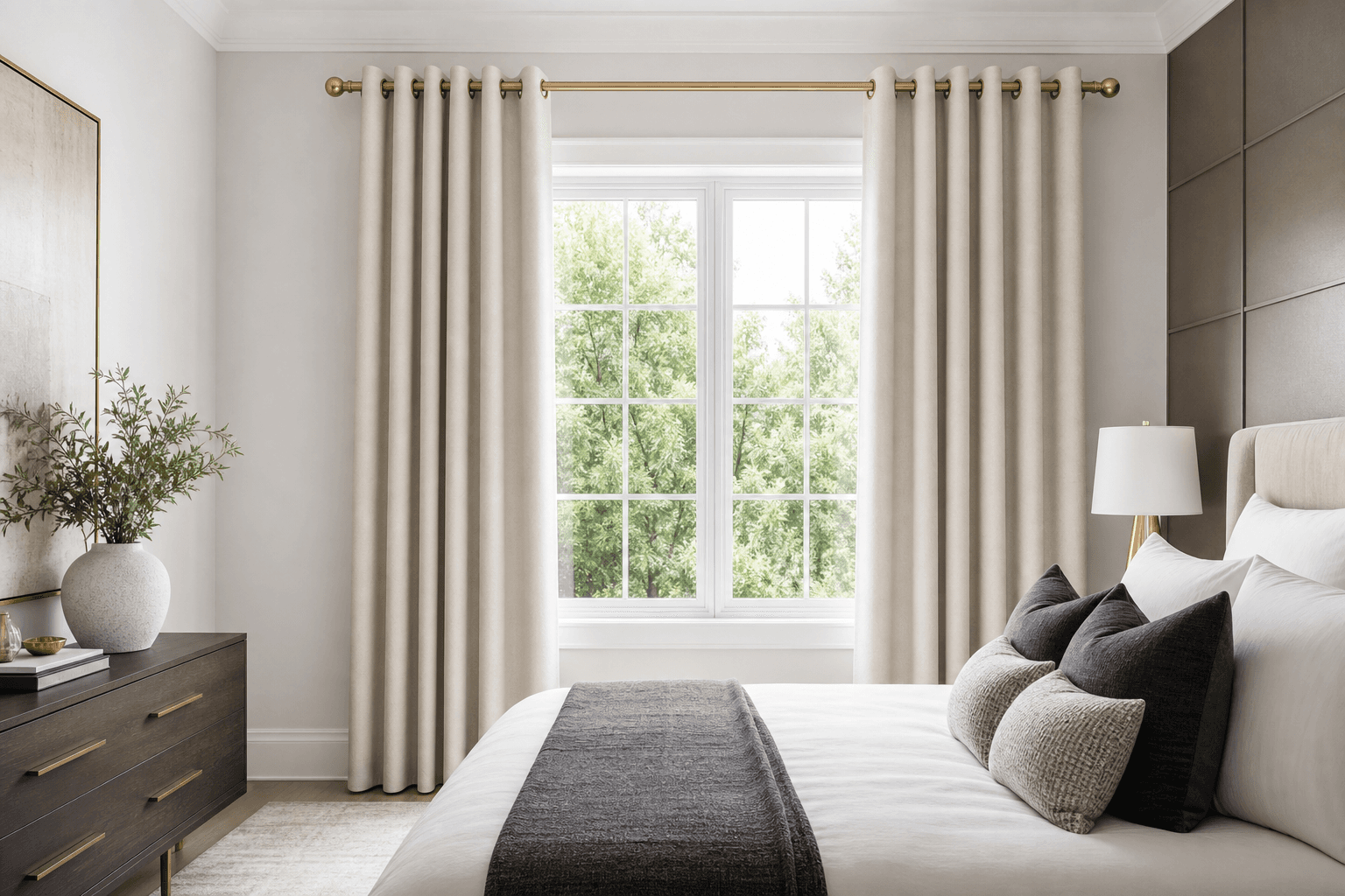 Eyelet ring top curtains