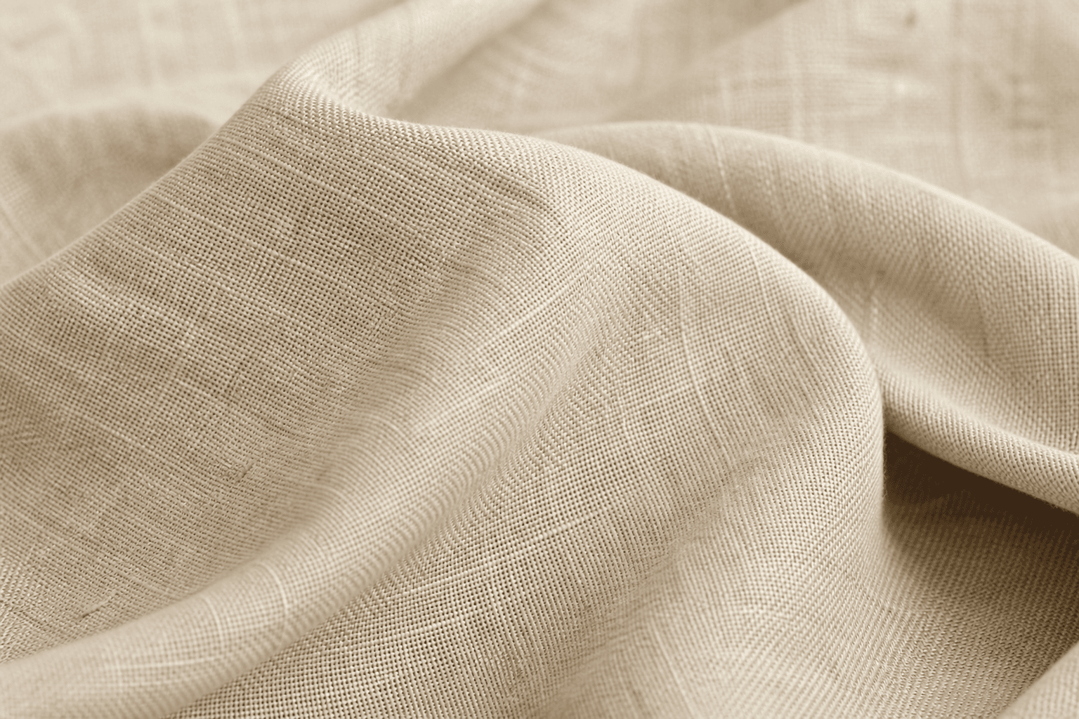 Linen curtain fabric swatch