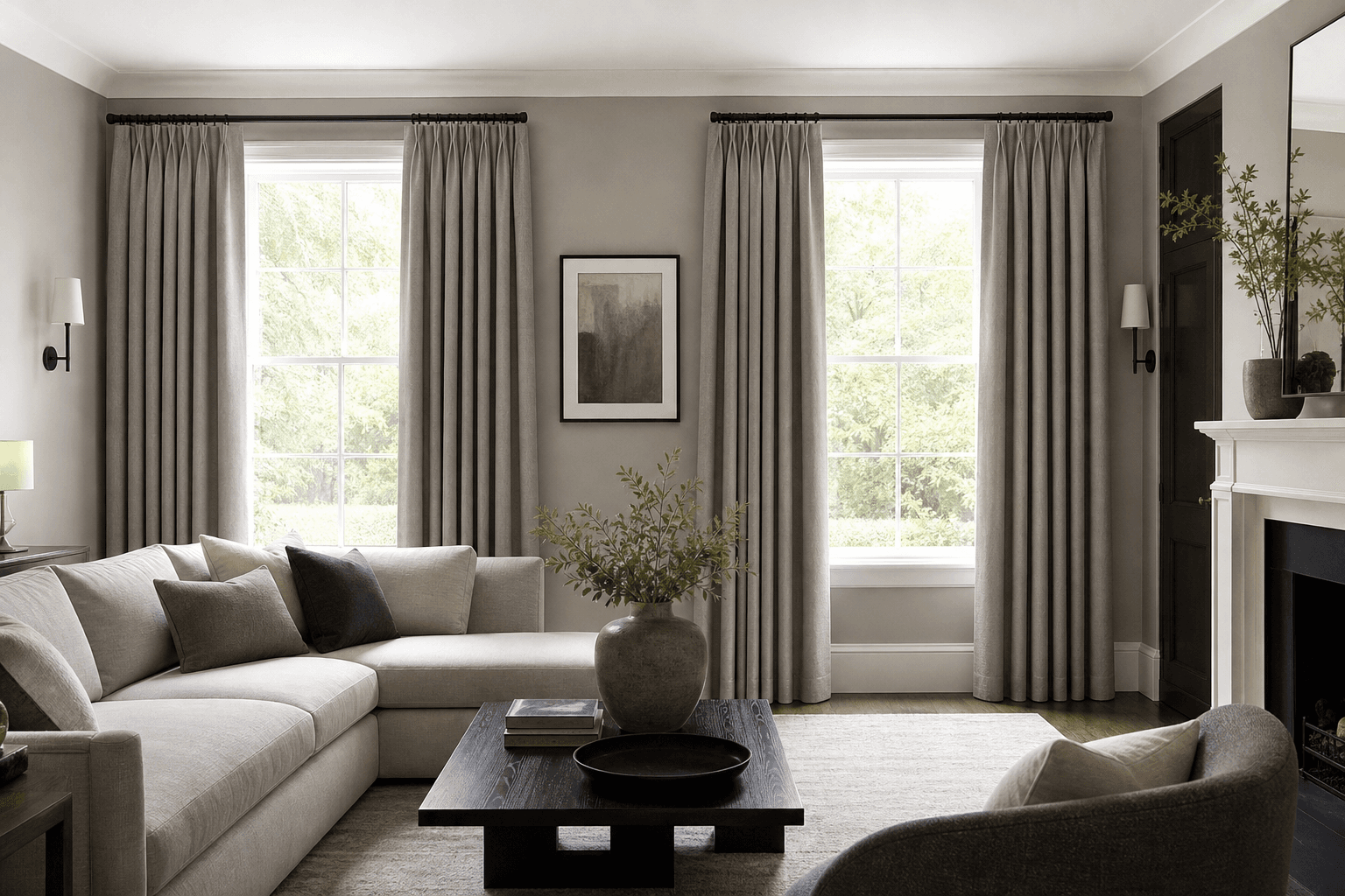 Pinch pleat curtain header