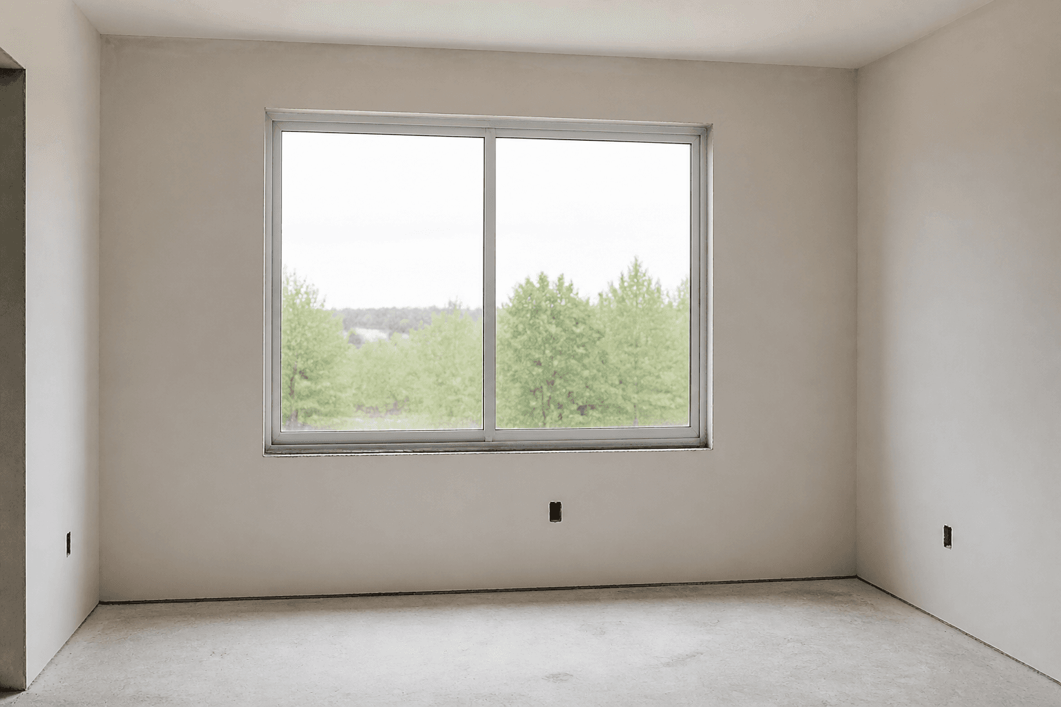 Room before custom curtains
